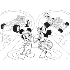 Micky Maus 2-in-1 Maxi Puzzle mit 24 Teilen und Ausmalbild 70x50cm – Lisciani Bild 2