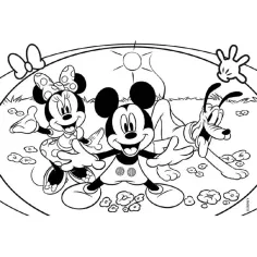 Micky Maus 2-in-1 Maxi Puzzle mit 4x48 Teilen und Malbuch 35x25cm – Lisciani Bild 2