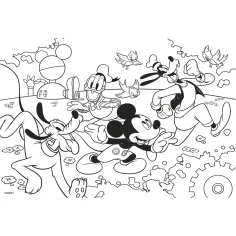 Micky Maus 2-in-1-Puzzle und Ausmalbild, 250 Teile, 50x35cm – Lisciani Bild 3