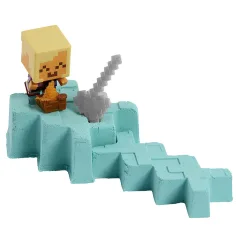 Minecraft: Reveal Minifigur mit goldblondem Haar in gelbem, schwertförmigem Behälter - Mattel Bild 2