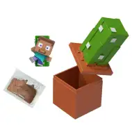 Minecraft Enthüllungs-Minifigur im Aufbewahrungsbehälter – Kaktus – Mattel