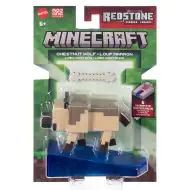 Minecraft: Kastanienbrauner Wolf, Wolfs-Charakter-Spielfigur mit Zubehör – Mattel