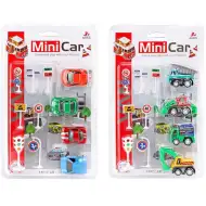 Mini Car: Rückzieh-Auto-Set, 4-teilig, in zwei verschiedenen Varianten