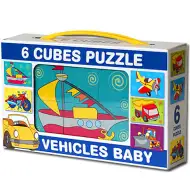 Mini-Märchenwürfel mit Fahrzeugen 6 Stück - D-toys