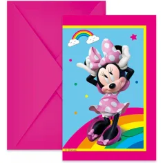 Minnie-Maus-Party-Einladungen, 6er-Set