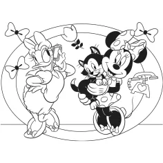 Minnie Maus und Daisy Duck Abenteuer 2-in-1 Eco Maxi Puzzle mit 24 Teilen und Malvorlage 70x50cm – Lisciani Bild 3