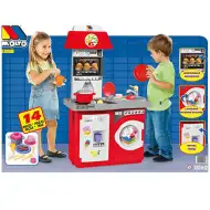Molto: Rote Spielküche 14-teiliges Set 27x57x97cm