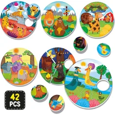 Montessori: Tierbabys-Puzzle, 42-teiliges Set - Lisciani Bild 3