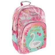 Must: Dreifächeriger Schwan-Schulranzen, Rucksack 33x16x45cm