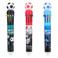 Nebulo: 10-farbiger Kugelschreiber Fußball-Design, verschiedene Ausführungen, 1 Stück