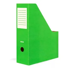 Nebulo: Aktenhalter, 80 mm, zusammenklappbar, aus Karton, grün