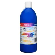 Nebulo: Blaue flüssige Temperafarbe in 500ml Flasche