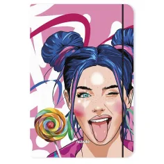 Nebulo: Candy Girl Mappe mit Gummiband, A4-Format