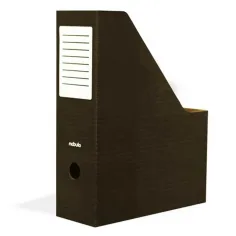 Nebulo: Dokumentenhalter 80 mm, faltbar, aus Karton, schwarz