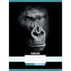 Nebulo: Kariertes Heft mit Gorilla-Muster 87-32 A/4