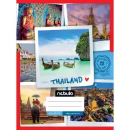 Nebulo: Geheftetes kariertes Heft mit Thailand-Muster 87-32 A/4