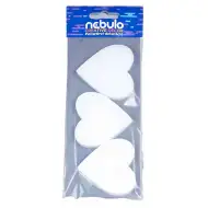 Nebulo: Polystyrol-Herzdekoration 3er-Set
