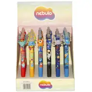 Nebulo: Radierbarer Gel-Kugelschreiber mit Druckmechanik und Alien-Motiv, verschiedene Ausführungen, 1 Stück