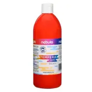 Nebulo: Rote flüssige Temperafarbe in 500ml Flasche