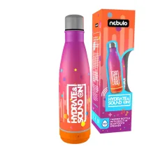 Nebulo: Thermoflasche 460 ml mit eingebautem Bluetooth-Lautsprecher in Rosa-Orange