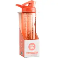 Nebulo: Wabo Trinkflasche mit Fruchtbehälter, Koralle, 750ml