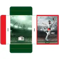 Nebulo: Wellpappe-Heftbox A5 Größe Oxi Fußball