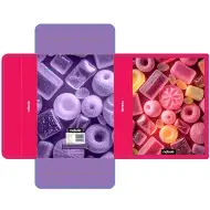 Nebulo: Wellpappe-Heftbox im A5-Format, Bonbon-Motiv