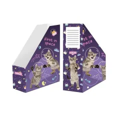 Nebulo: zusammenklappbarer Dokumentenhalter aus Papier mit Astrocat‑Muster