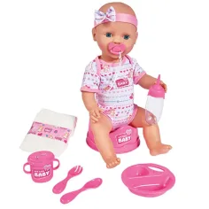 New Born Baby Pipi-Puppe mit Zubehör 43cm - Simba Toys Bild 4