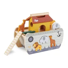 Noahs Arche mit Tieren aus Holz Bild 2