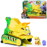 Paw Patrol – Der Dino-Film: Chomp &amp; Rescue Beißfahrzeug mit Rubble-Figur - Spin Master
