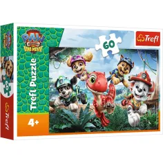 Paw Patrol Dino-Rettungsabenteuer 60-teiliges Puzzle - Trefl