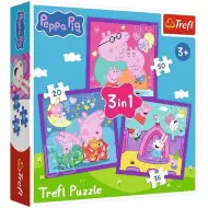 Peppa Wutz 3-in-1 Puzzle mit 20-36-50 Teilen – Trefl
