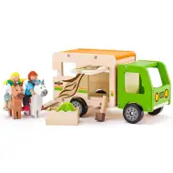 Pferdetransporter aus Holz mit Zubehör - Woodyland