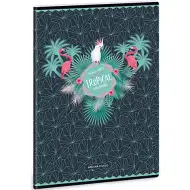 Pink Flamingo A/4 extra geheftetes, liniertes Heft, 40 Seiten