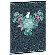 Pink Flamingo kariertes Heft A/4