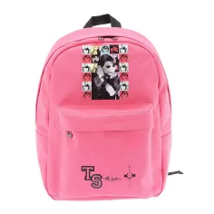 Pink gepolsterter Schulrucksack mit Taylor-Swift-Motiv, 39x17x44 cm