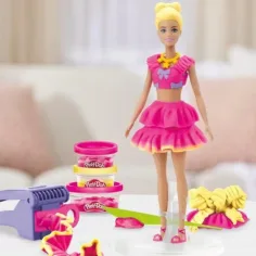 Play-Doh: Barbie Locken und Schleifen Knetset - Hasbro Bild 3