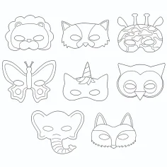 PlayBox: 16-teiliges Papiertiermasken-Set Bild 2