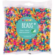 PlayBox: 5 mm MIDI-Bügelperlen in Neonfarben, Packung mit 6000 Stück