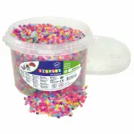 PlayBox: 5mm MIDI Bügelperlen - Transparente Pastellfarben 20.000 Stück im Eimer