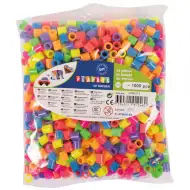 PlayBox: 9mm XL MAXI neonfarbene bügelbare Perlen 1000er Packung