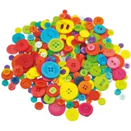 PlayBox: Bunte Knöpfe in verschiedenen Größen, 500g-Packung