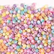 PlayBox: Bunte, rosafarbene Perlen 400 Stück 8mm