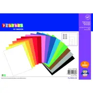 PlayBox: Buntes Kartonpapier-Set in verschiedenen Größen, 195 Stück