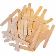 PlayBox: Dekorative Holzstäbchen mit abgerundeten Ecken 150x18mm 100er-Pack