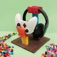 PlayBox: Go Green 9 mm XL Bügelperlen, 10-farbiger Mix im Eimer, 900 Stück