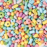 PlayBox: Holzperlen in Pastellfarben, 250g-Packung