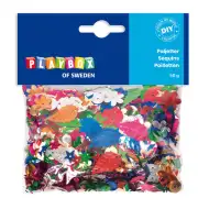 PlayBox: Pailletten in verschiedenen Größen, Farben und Formen, 50g-Packung