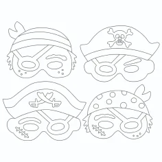 PlayBox: Piraten 12er-Set Papiermasken Bild 2